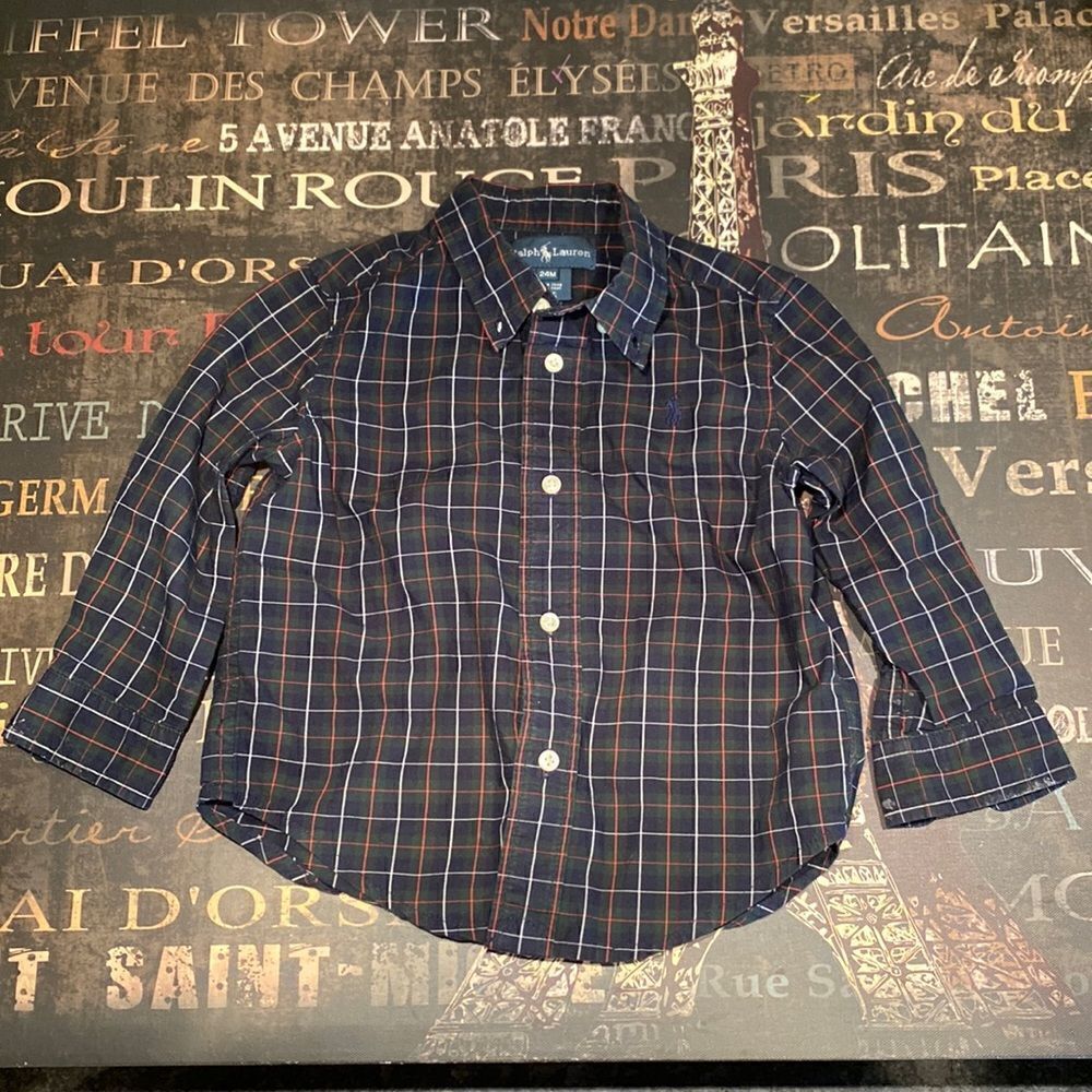 Ralph Lauren Button Down Plaid 24 mo